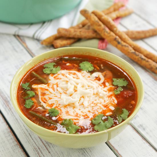 BBQ Chicken Pizza Soup