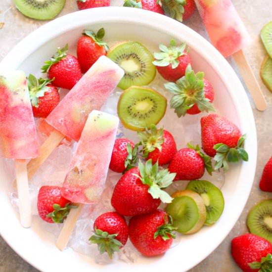 Strawberry Kiwi Champagne Pops