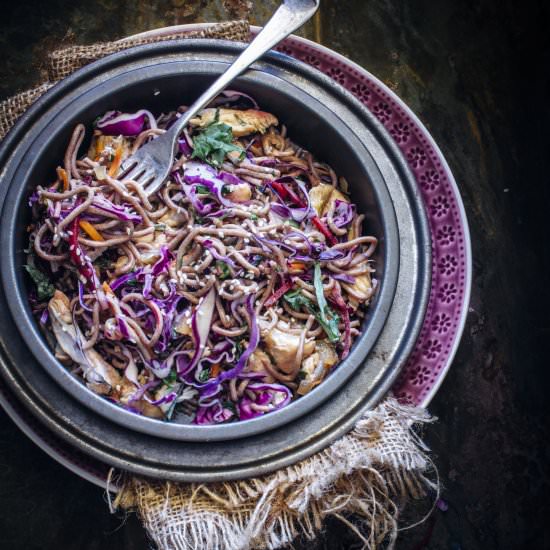 Five Spice And Red Cabbage Noodles