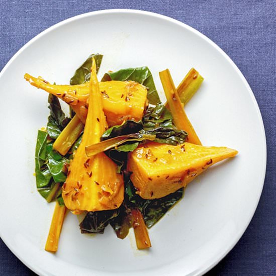 Glazed Golden Beets