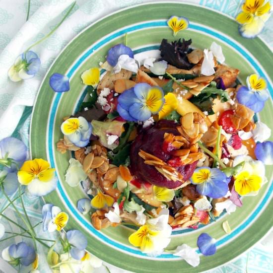 Nectarine Salad with Wine Dressing