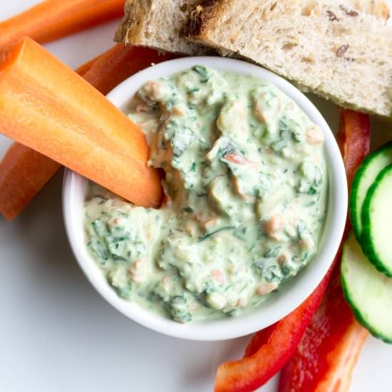 Kale and Spinach Greek Yogurt Dip