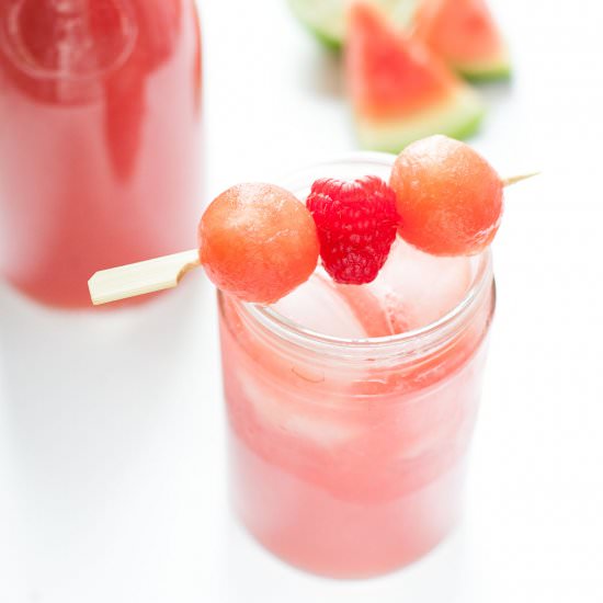 Watermelon Raspberry Agua Fresca