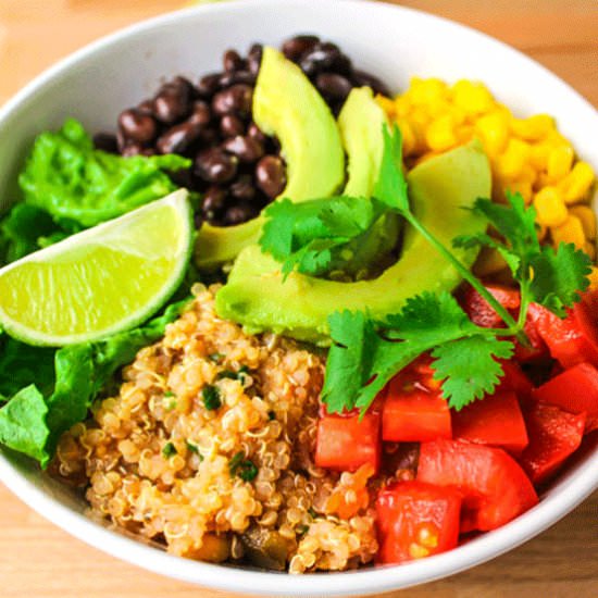 15 Minute Quinoa Burrito Bowls