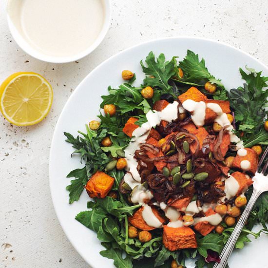 Roasted Sweet Potato & Chickpea Salad