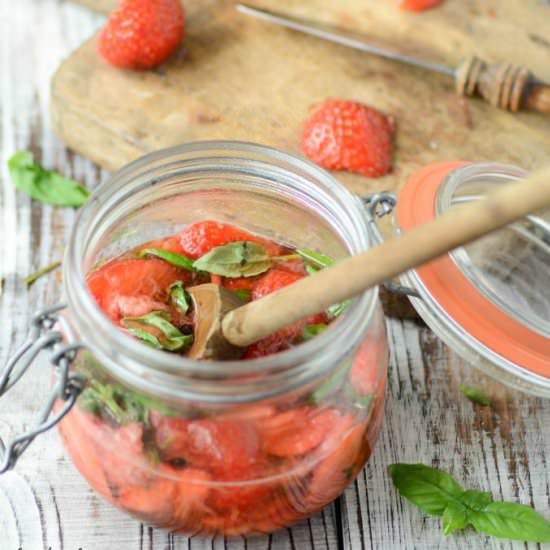 Strawberry and Basil Vinegar