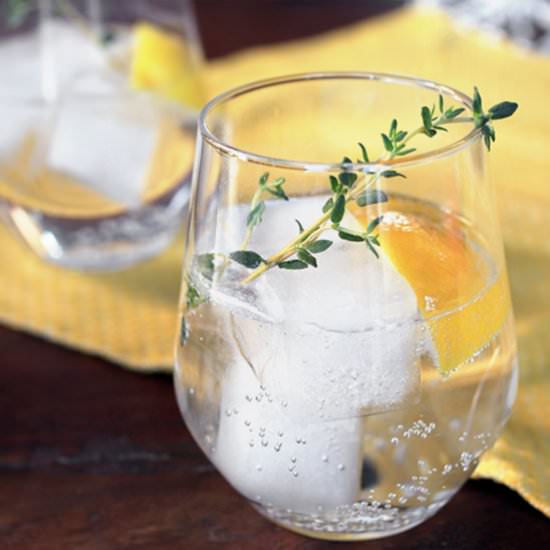 Sparkling Lemon Gin Cocktail