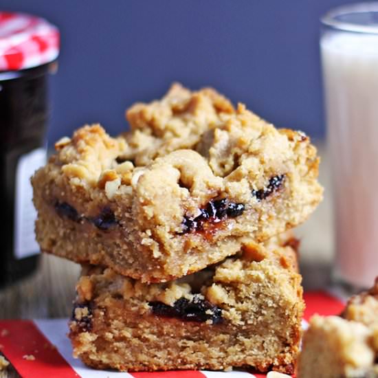 Peanut Butter & Strawberry Bars