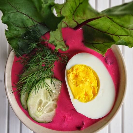 Lithuanian Summer Beet Soup