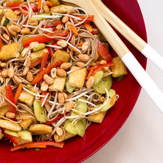 Soba noodle salad