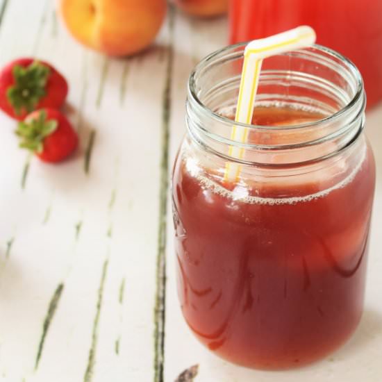 Peach Strawberry Iced Tea