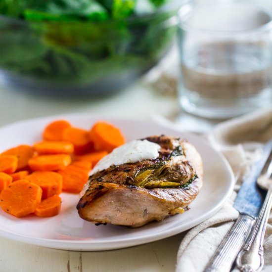 Spinach Artichoke Stuffed Chicken