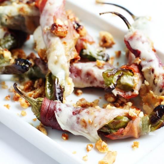 Prosciutto Wrapped Shishito Peppers