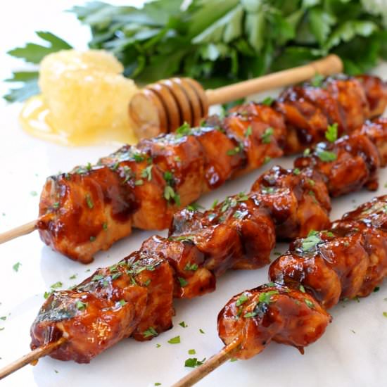 Honey BBQ Chicken Kabobs