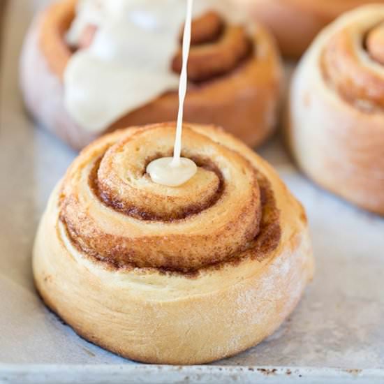 Maple Glazed Cinnamon Rolls