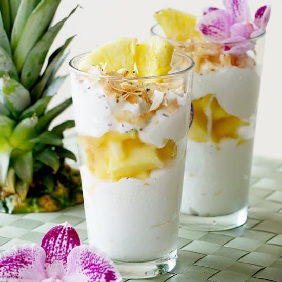 Hawaiian Pineapple Coconut Parfait