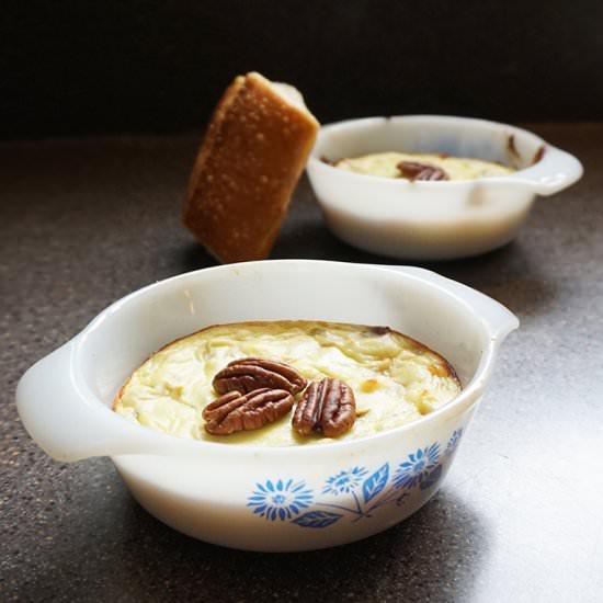 Blue cheese and pear ricotta bake