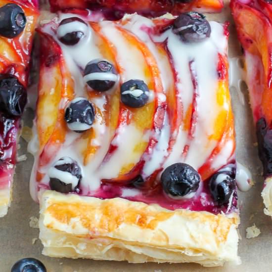 Easy Blueberry Peach Tart