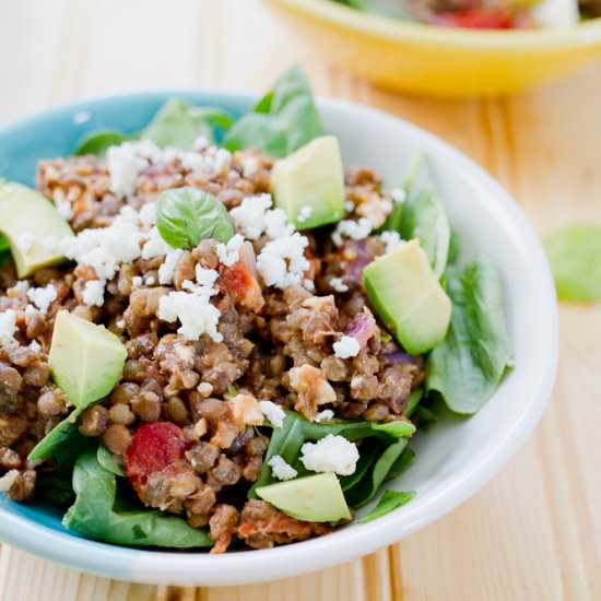 Sautéed Mediterranean Lentil Salad