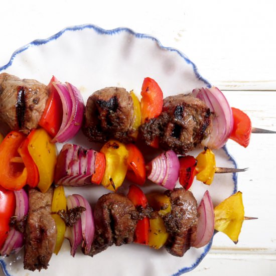 Grilled Beef and Veggie Kabobs
