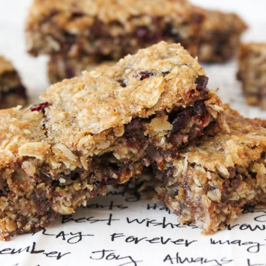 Loaded Oatmeal Cranberry Bars