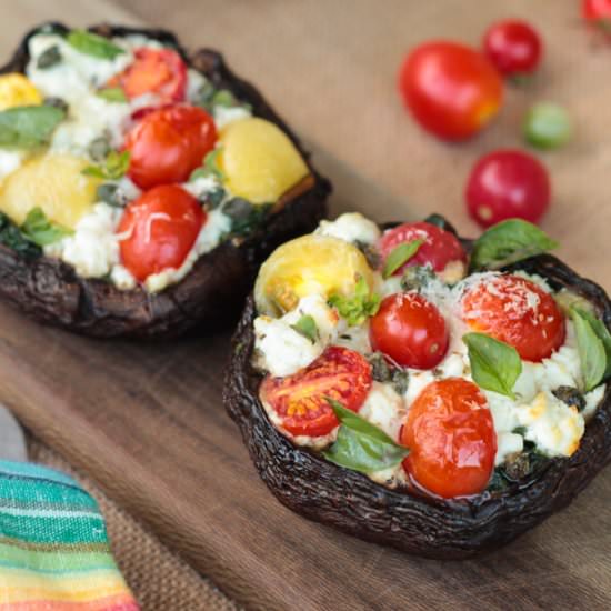 Goat Cheese Portobello Pizzas
