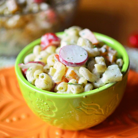 Green Goddess Macaroni Salad