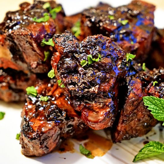 Roasted Garlic Balsamic Glazed Lamb