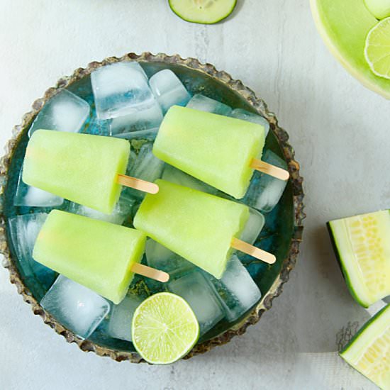 Honeydew Melon, Cucumber & Lime Pops