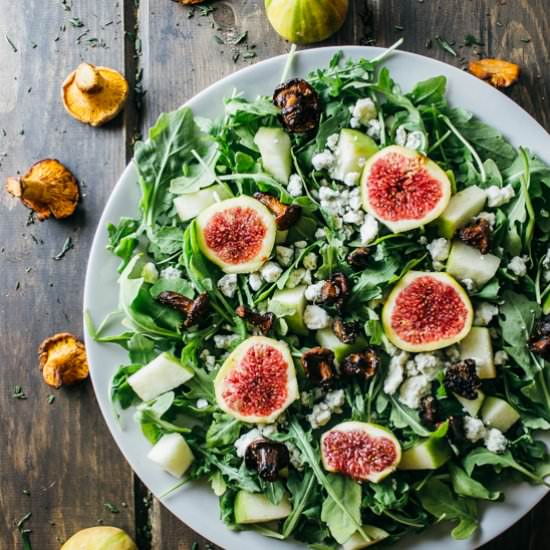 Fig Salad with Crisped Chanterelles