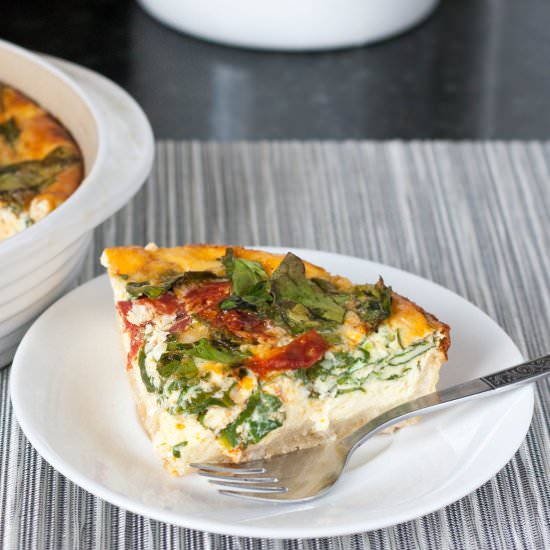 Manchego, Chorizo, & Spinach Quiche