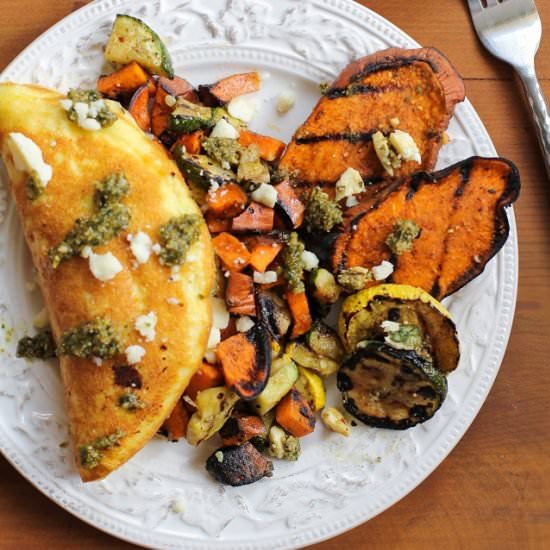 Grilled Vegetable Omelet