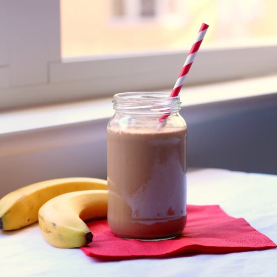 Coffee PeanutButter Banana Smoothie