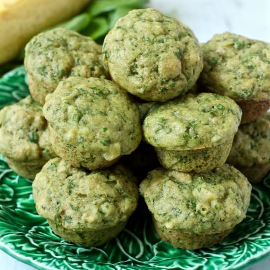Spinach-Banana Mini-Muffins