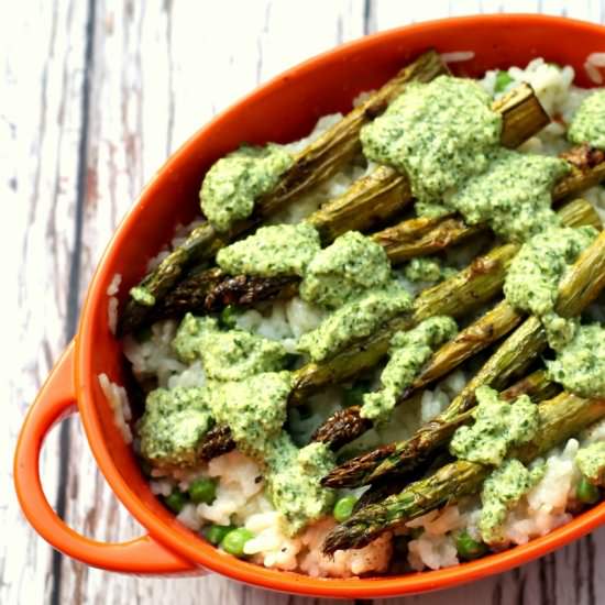 Summer Pea & Asparagus Risotto