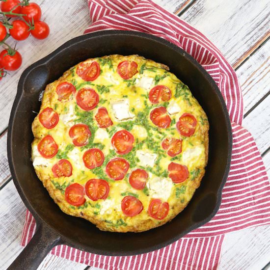 Quick Frittata with Tomatoes