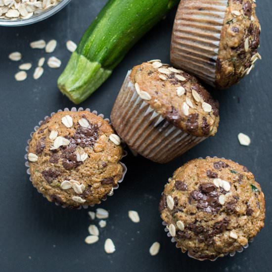 Zucchini & Chocolate Chunk Muffins