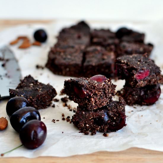 Healthy Chocolate Cherry Brownies