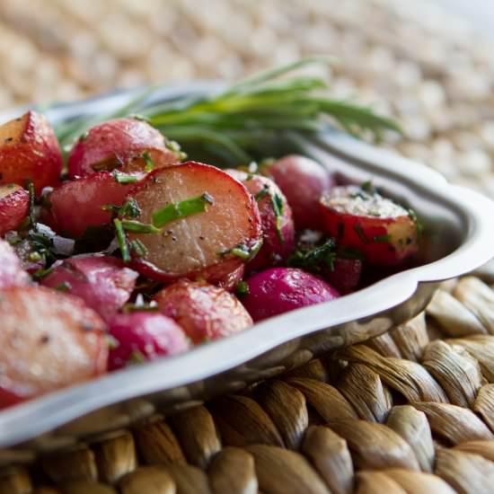 Roasted Radishes with Fresh Herbs