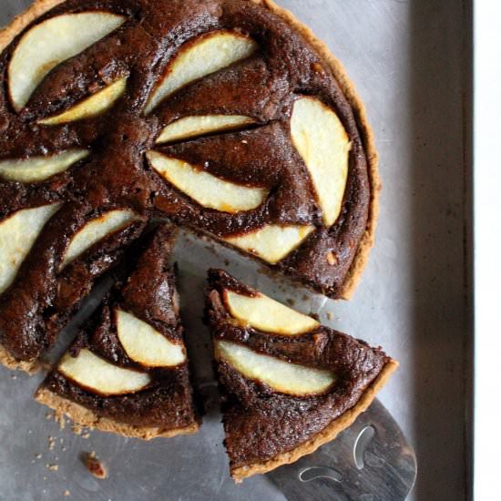 Chocolate and Pear Tart