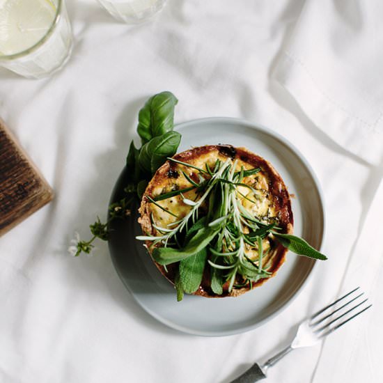 Quiche with Spinach and Mushrooms