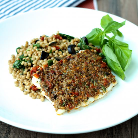 Olive &Sundried Tomato Crusted Fish