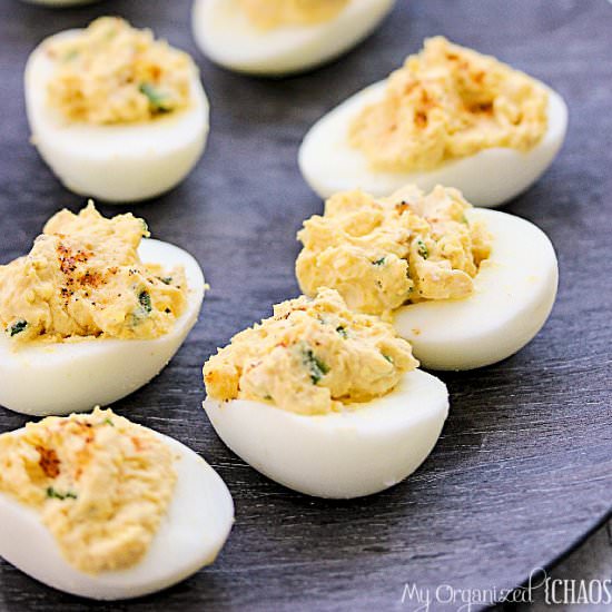 Salsa Deviled Eggs