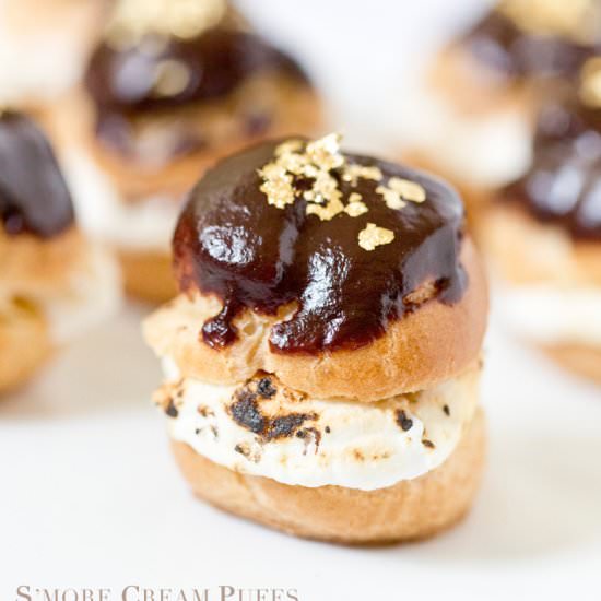 Gold S’more Cream Puffs