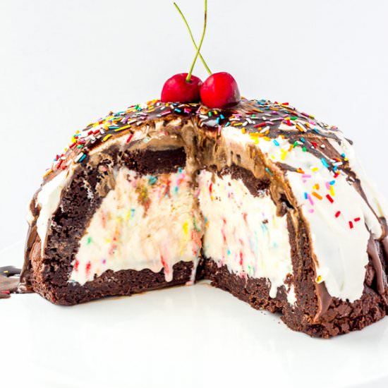 Brownie Mountain Ice Cream Cake