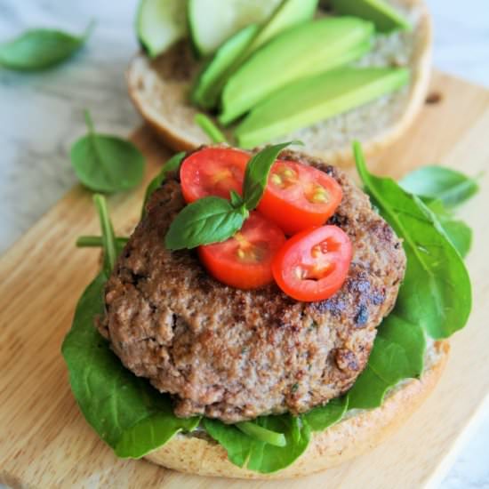 Sun-Dried Tomato Basil Burgers