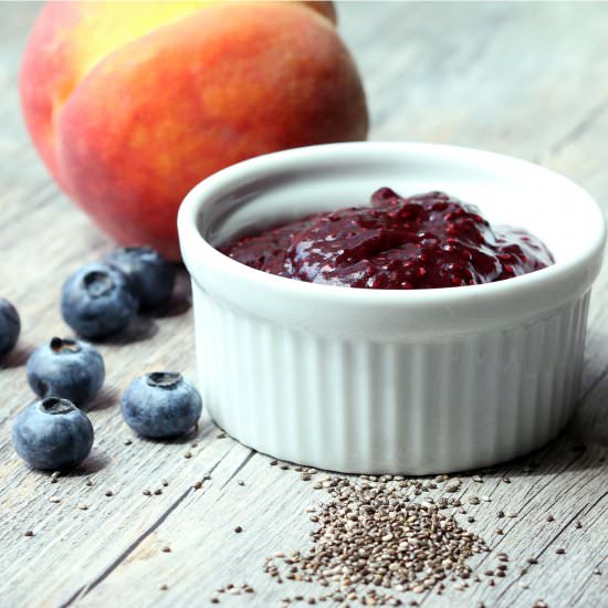 Blueberry Peach Chia Jam (V, GF)