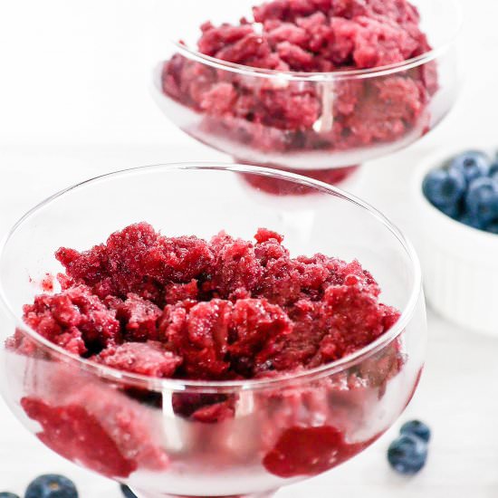 Blueberry Lemon Granita