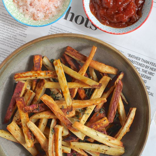 Parsnip & Sweet Potato Fries