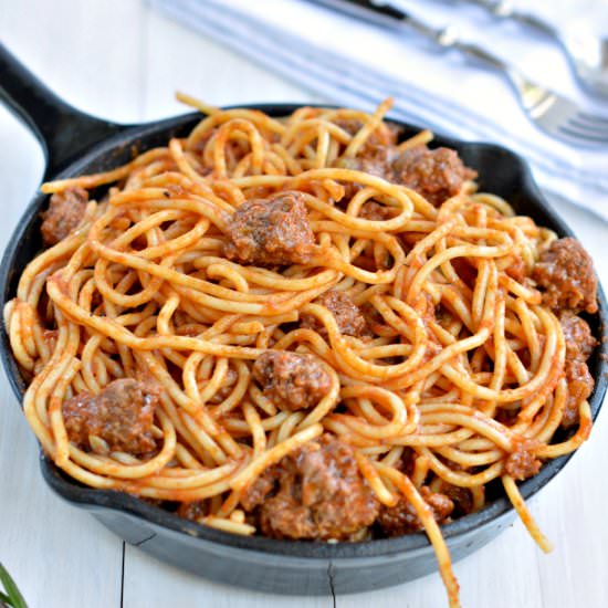 Spaghetti and Meatballs